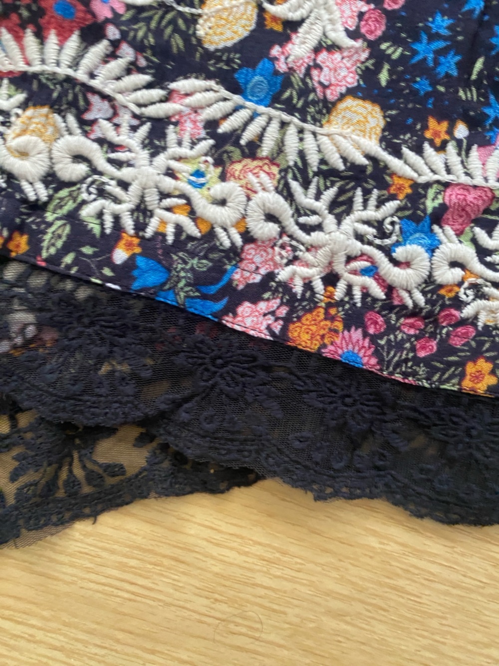 Sundance Black Floral Embroidered Open-Front Kimono -Festival Style - Picture 7 of 13